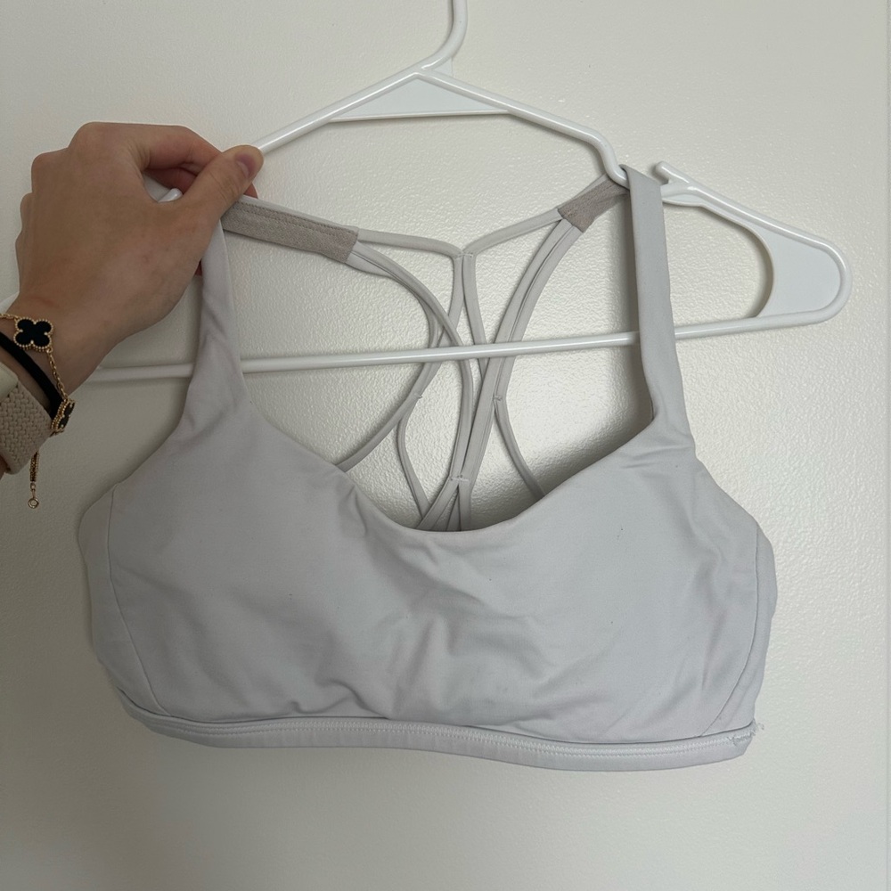 Lululemon Athletica white sports bra